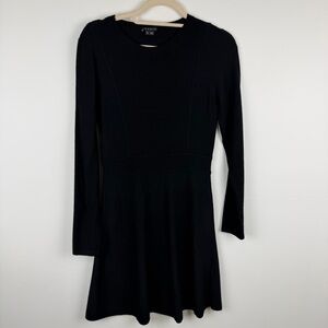 Theory Black Wool Blend Fit & Flare Dress Size S – Classic Minimalist